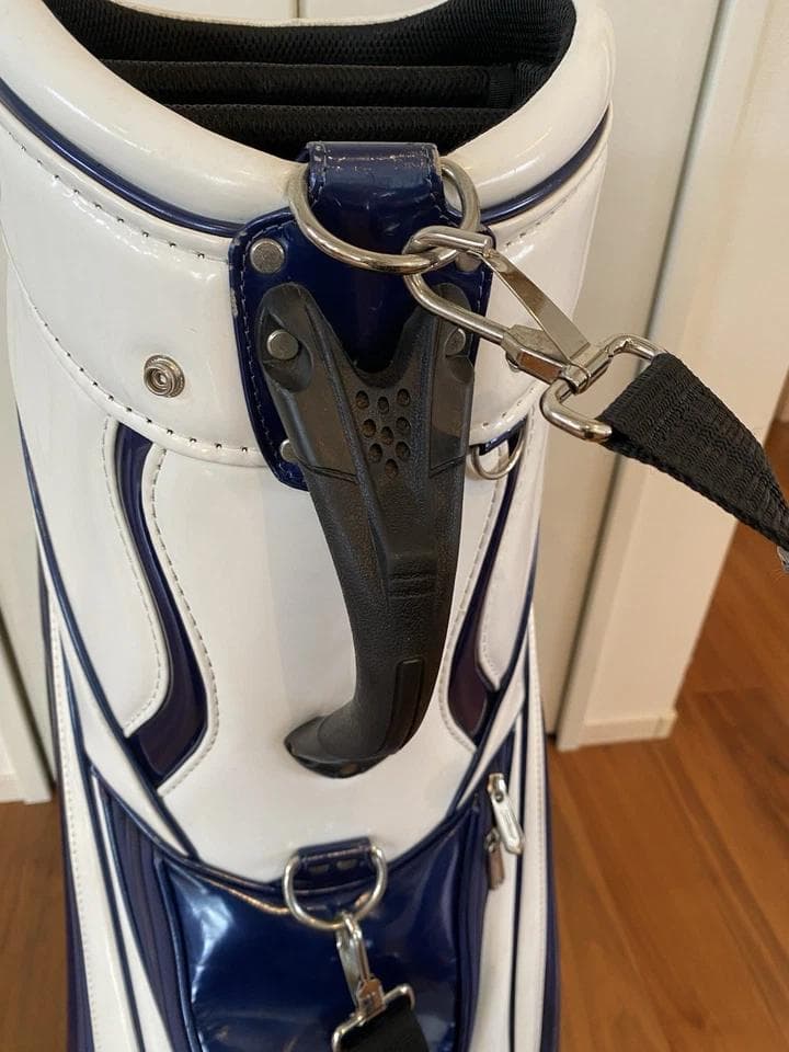 タイトリスト エナメル ネイビー/ホワイト カートバッグ ゴルフ キャディバッグ