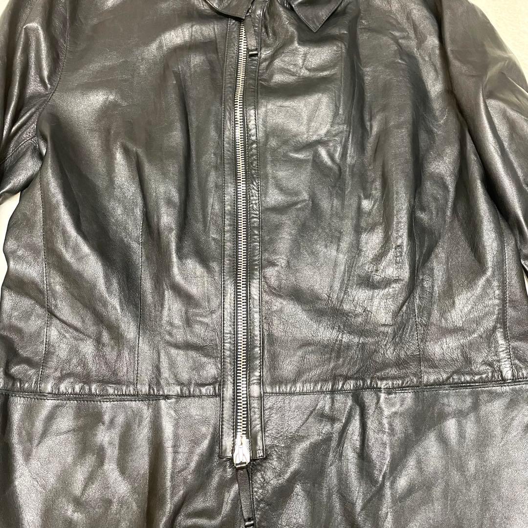 ERMANNO SCERVINO レザージャケット 50 L 黒 本革