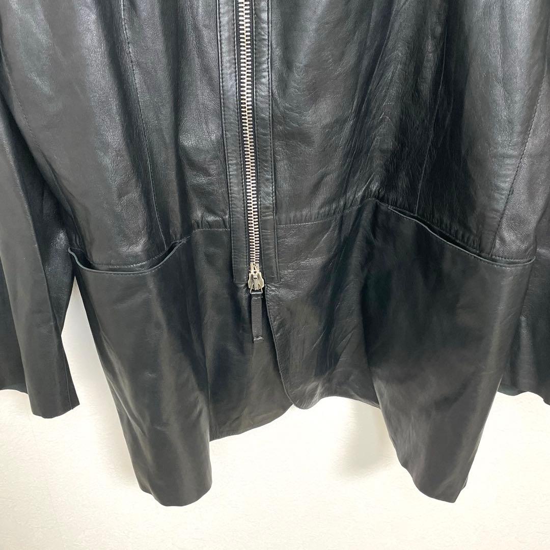 ERMANNO SCERVINO レザージャケット 50 L 黒 本革