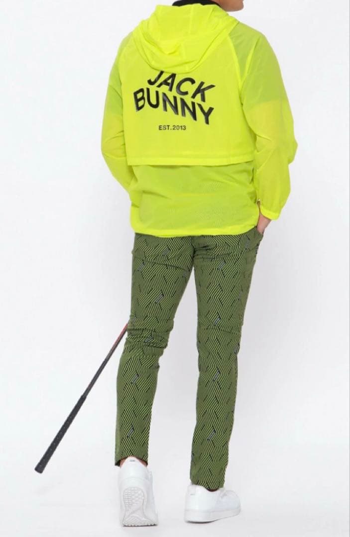 新品 パーリーゲイツ ジャックバニー ナイロンタフタ ブルゾン(4)M/ライム