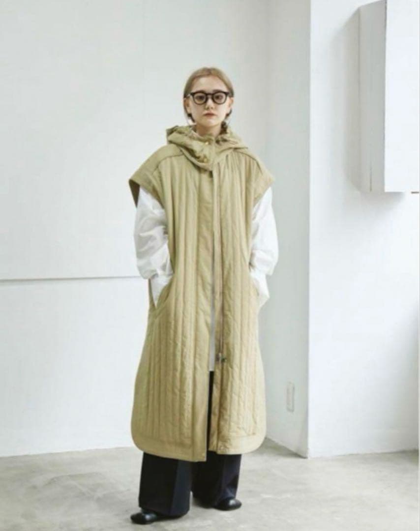 TODAYFUL トゥデイフル★フーディーキルティングベスト