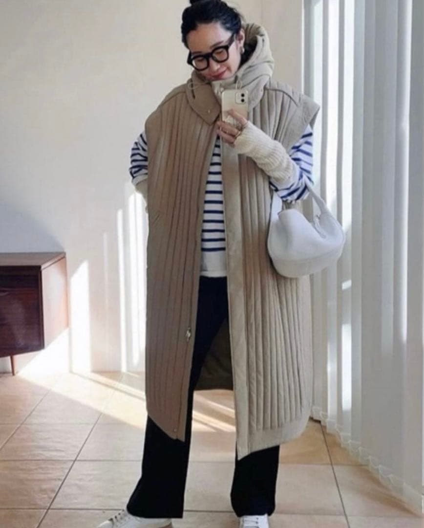 TODAYFUL トゥデイフル★フーディーキルティングベスト