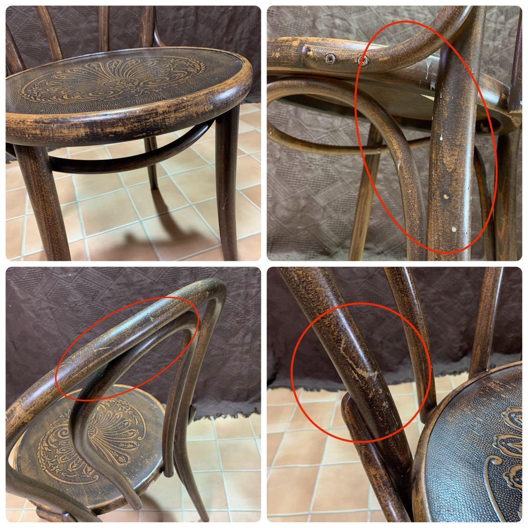 【希少】TON社製 2脚セット ベントウッドチェア アンティーク 曲げ木 チェア