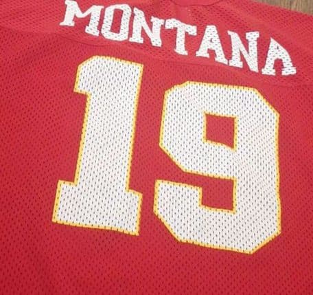 希少 90s USA製 NFL チーフス ジョー・モンタナ ジャージ L 赤