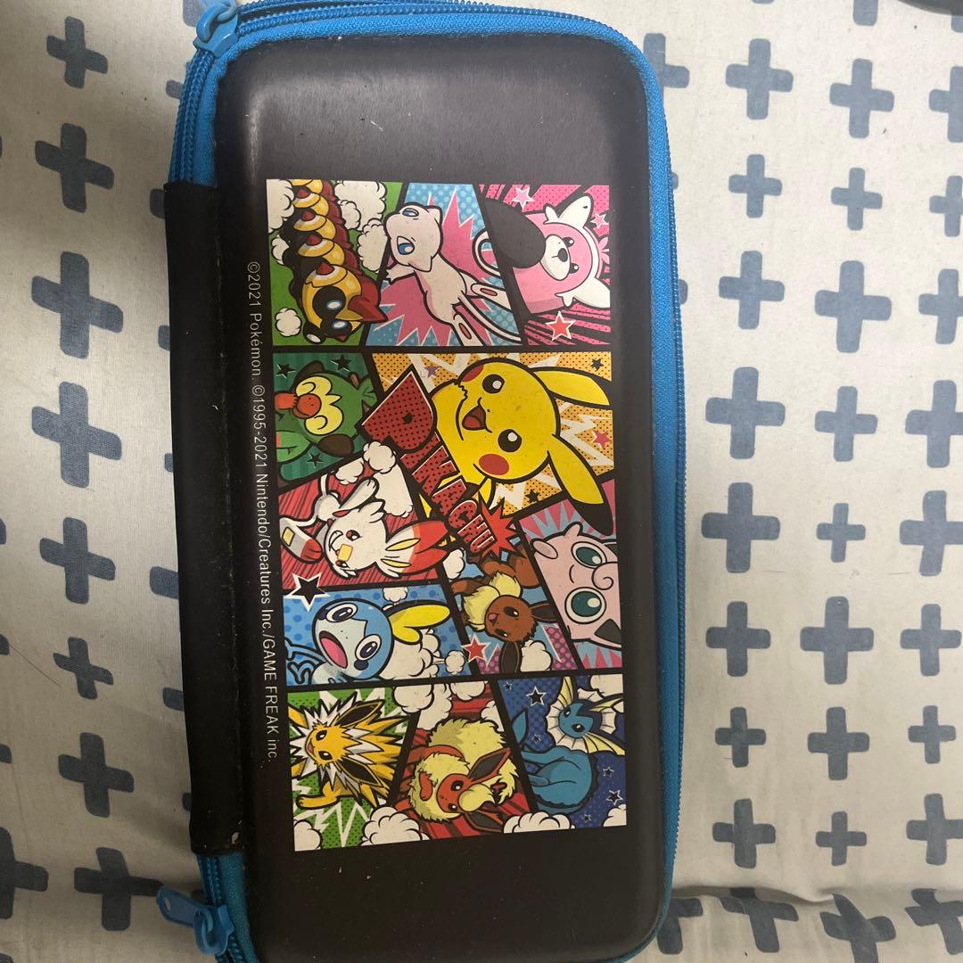 Nintendo Switch 青/赤 本体 充電器 ポケモン　持ち運びケース