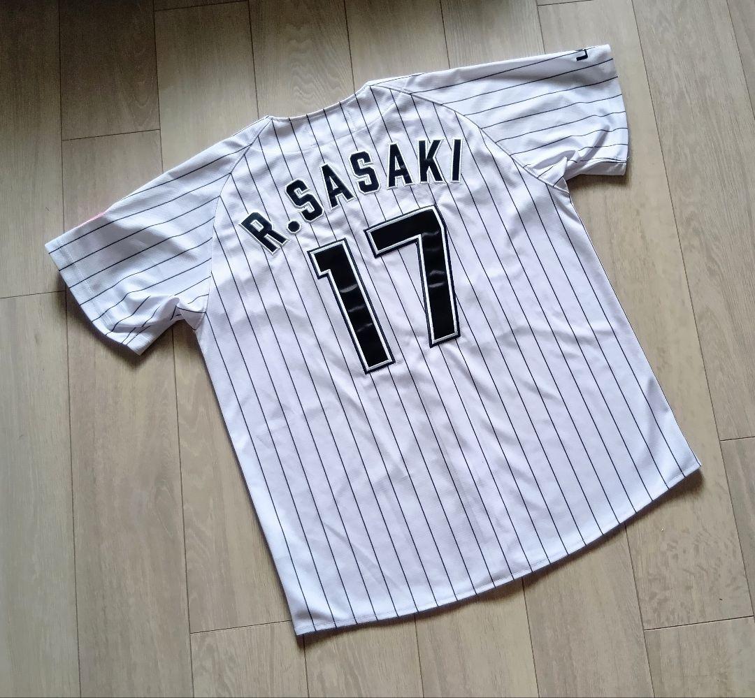 千葉　ロッテ　マリーンズ　佐々木　ホーム　ユニフォーム　ミズノ　M