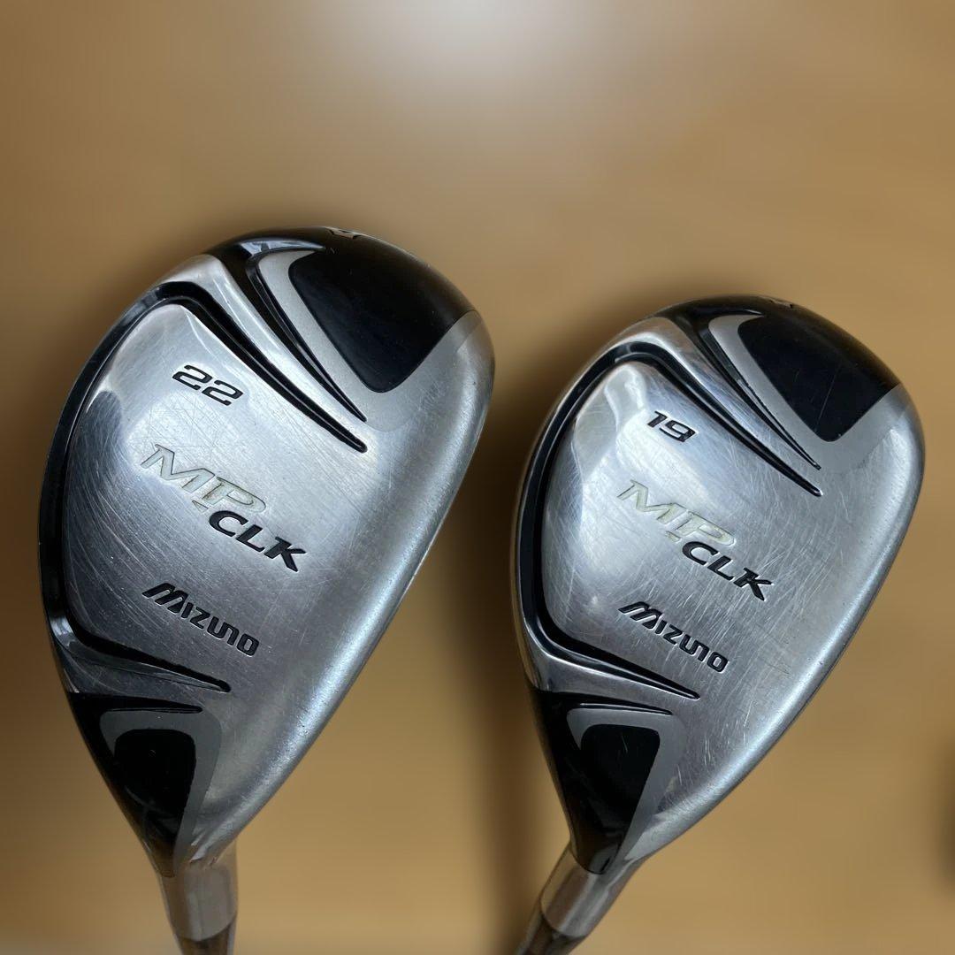 ミズノMP CLK UT 19°、22° 2本セット　純正カーボンシャフトS