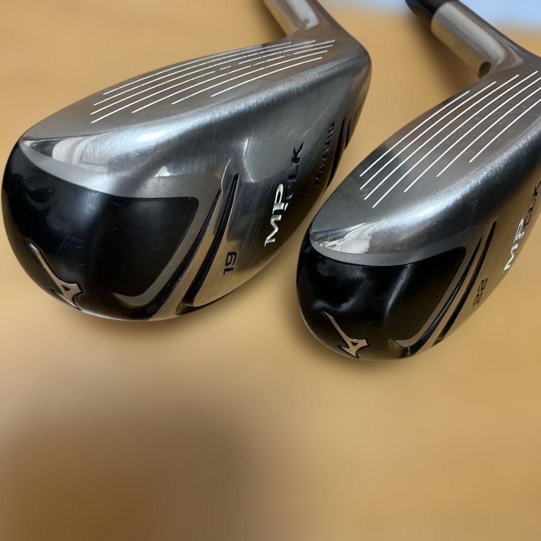ミズノMP CLK UT 19°、22° 2本セット　純正カーボンシャフトS