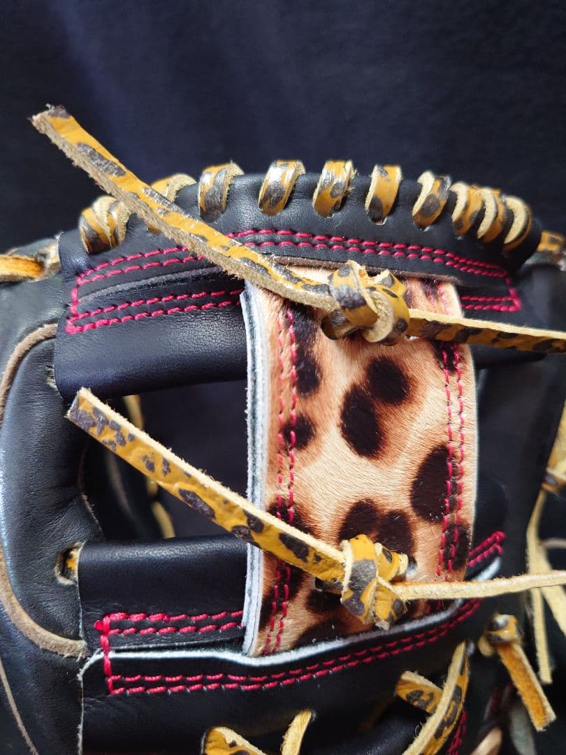 《中古》アシックスゴールドステージ軟式用 BGRFJ-S ヒョウ柄ギャル仕様