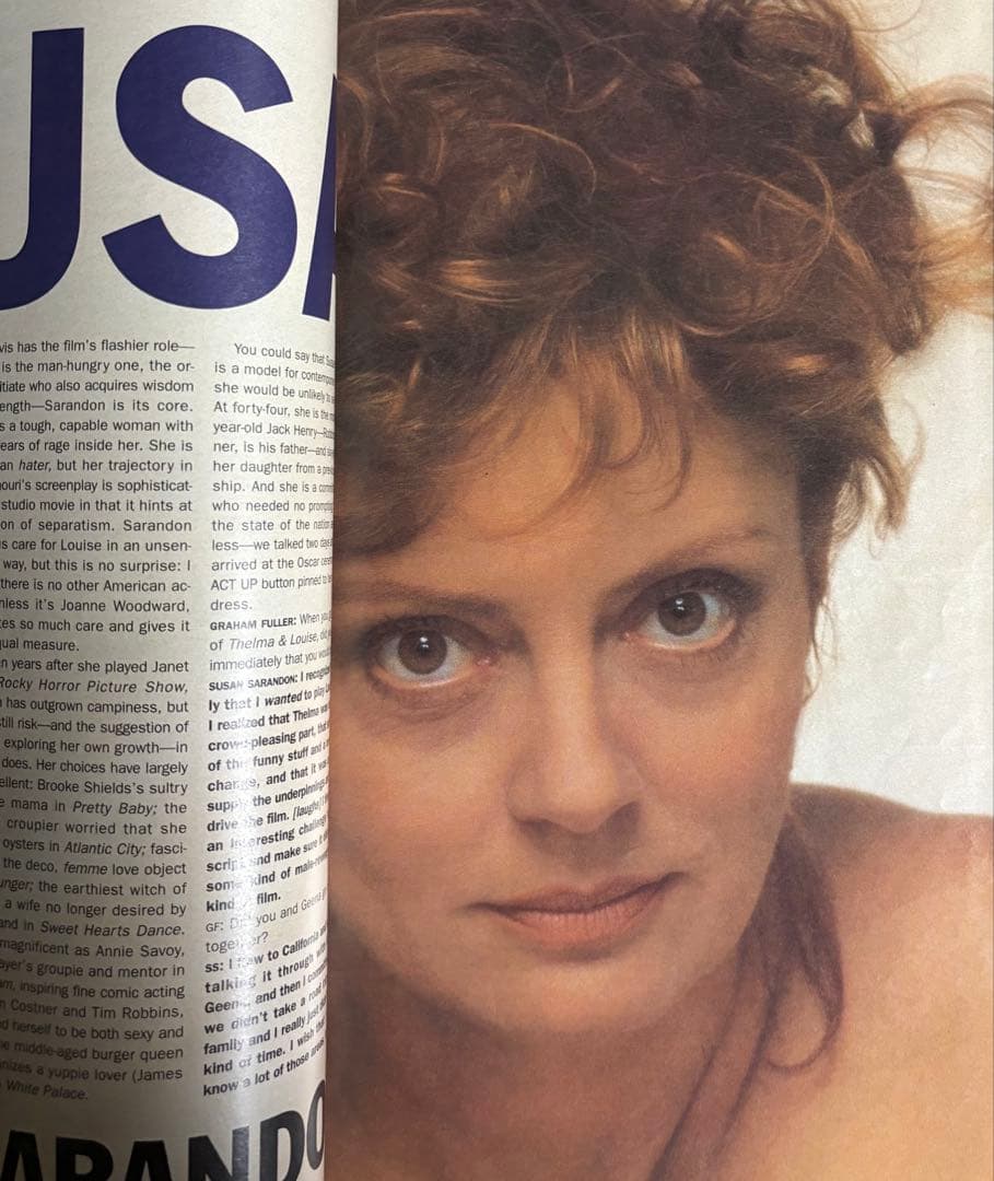 アート・デザイン・音楽 Interview June 1991 Susan Sarandon