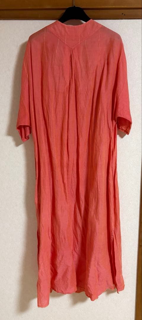 seya. カフタン　ワンピース　サーモンピンク