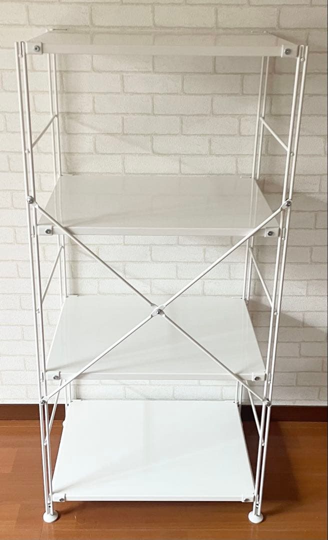 無印良品 MUJI スチールユニットシェルフ・中/ライトグレー