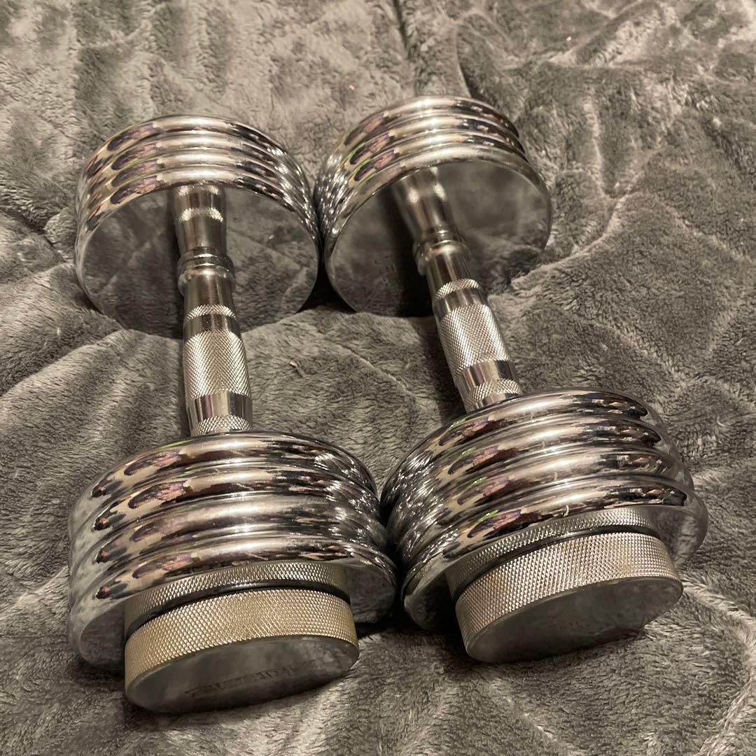 ❷クロームダンベル15kg可変式　希少