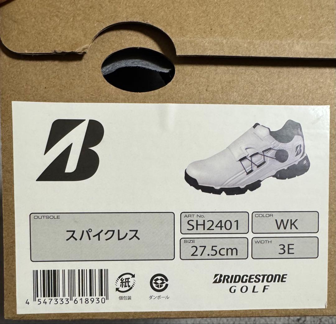ブリヂストン ゴルフシューズ BOAシステム ホワイト27.5cm