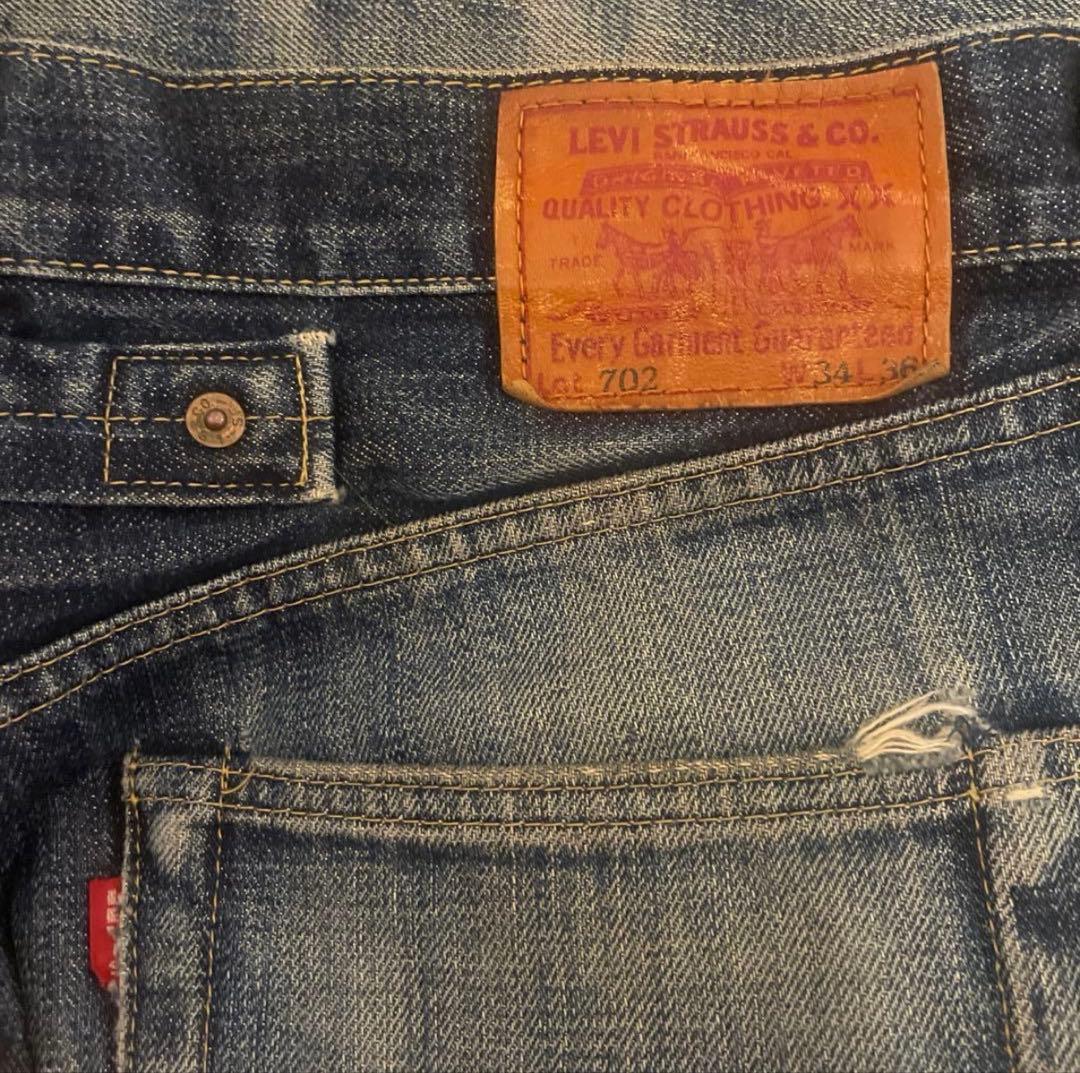 Levi's 702XX デニムパンツ w34 ビッグE 赤耳 鬼ヒゲ y2k