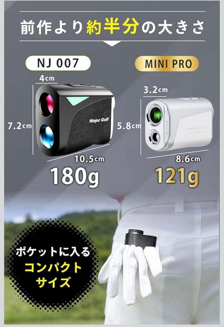 NINJOR GOLF ゴルフ レーザー 距離計 NJ MINIシリーズ