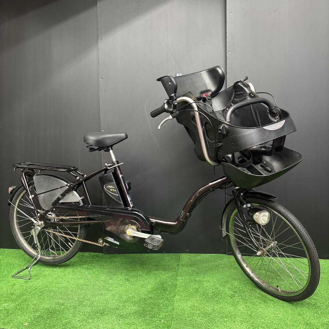 電動自転車Panasonic Gyutto miniブラウン 3人乗り対応　9★