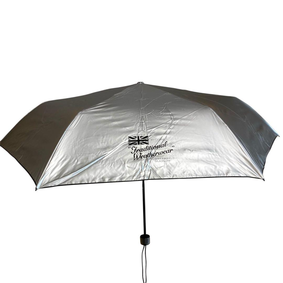 TRADITIONAL WEATHERWEAR 晴雨兼用折り畳み傘　シルバー
