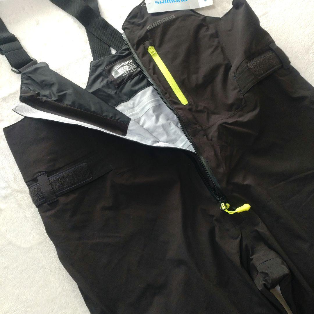 【タグ付き未使用】シマノ　XEFO DURAST レインビブ　ブラック　L