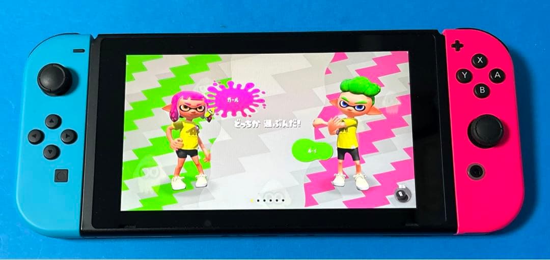 Nintendo Switch 本体　ネオンブルー、ピンク　バッテリー強化版