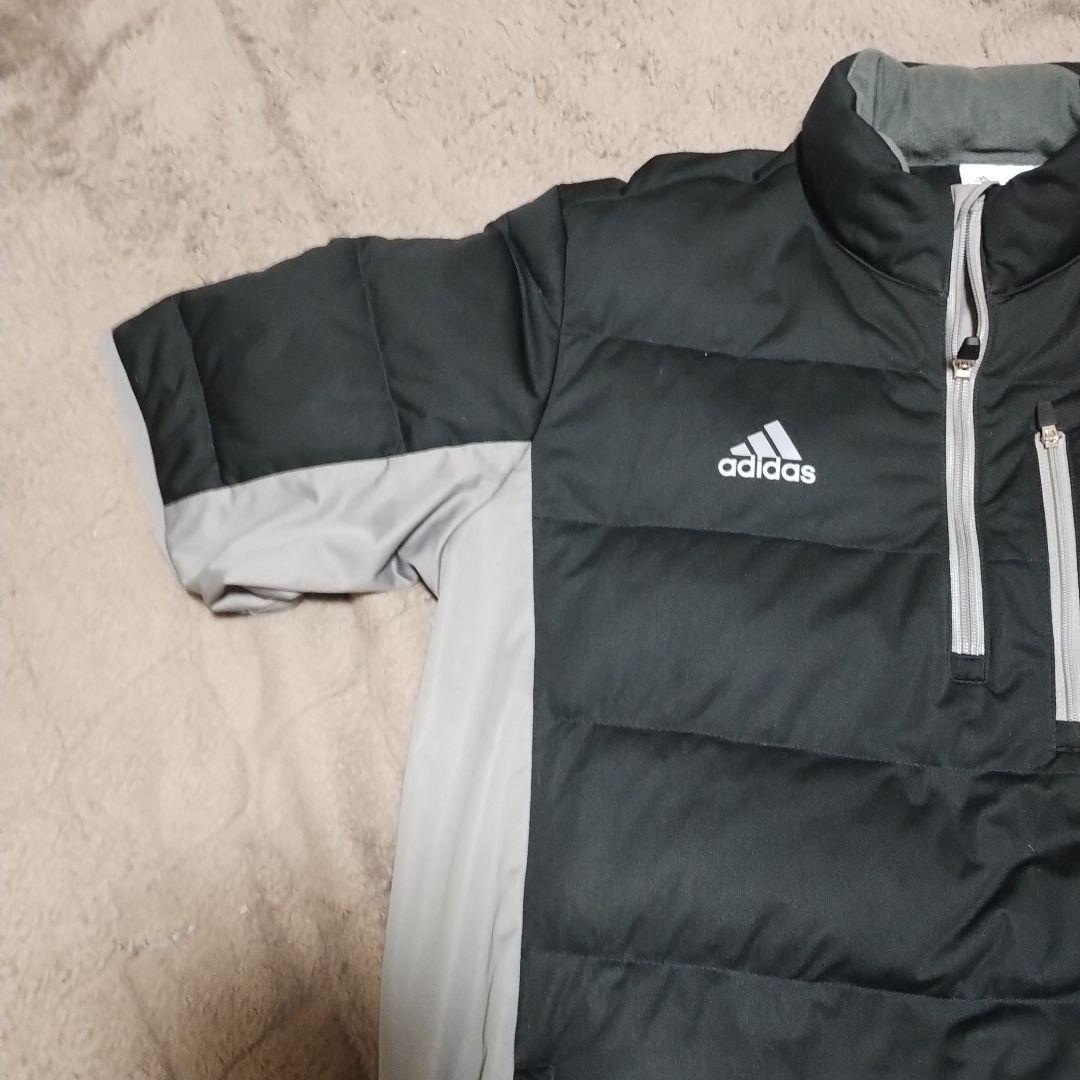 極美品　アディダスゴルフ 半袖ダウンプルオーバー Oサイズ IC611