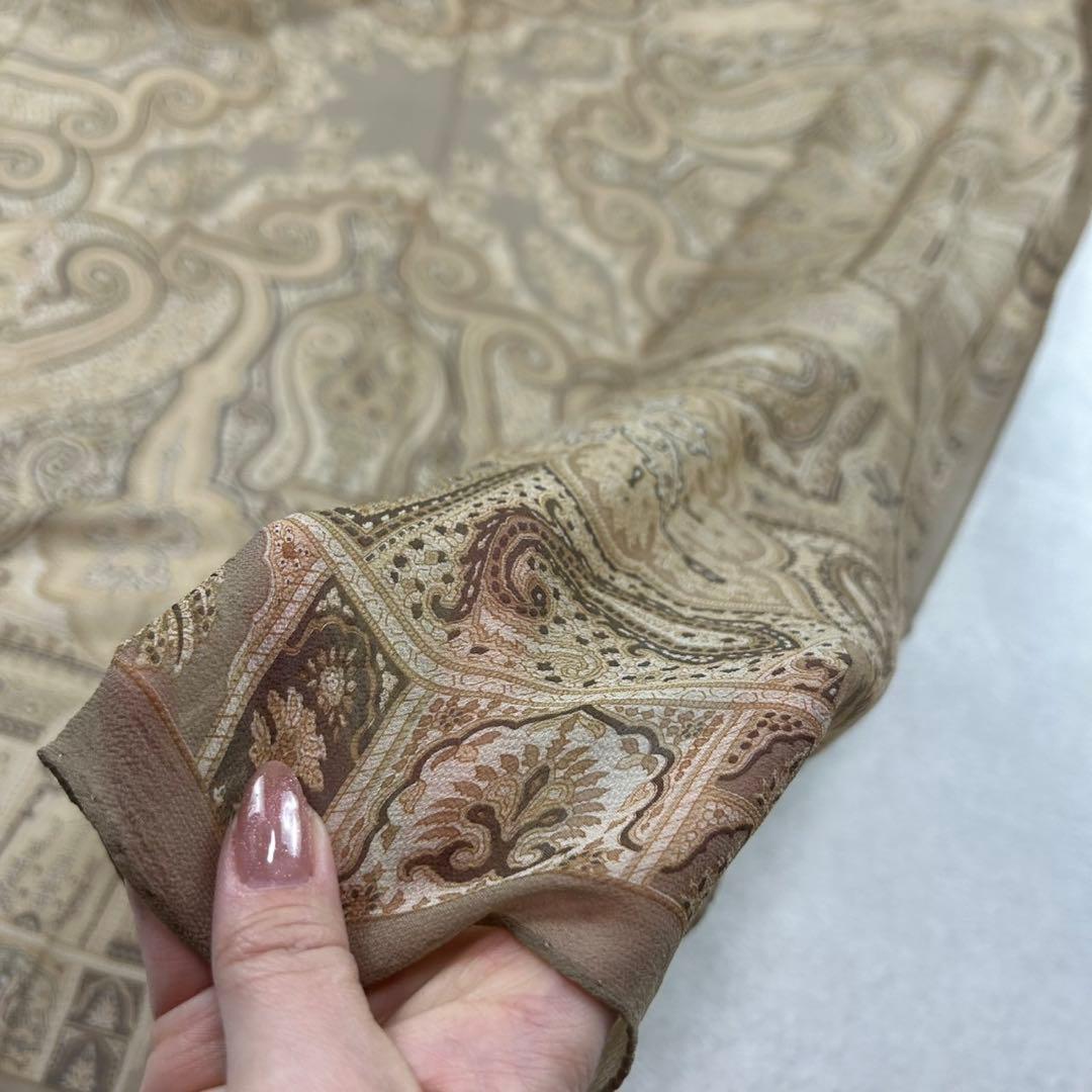 K390 新品未使用 エトロ イタリア製 大判 スカーフ ベージュ レディース