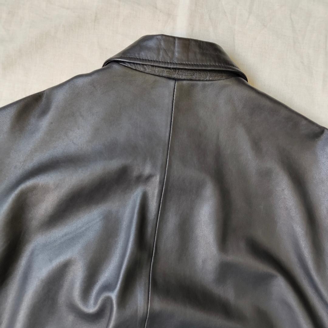 90s WILSONS レザー ブルゾン スイングトップ ドリズラー ブラック黒