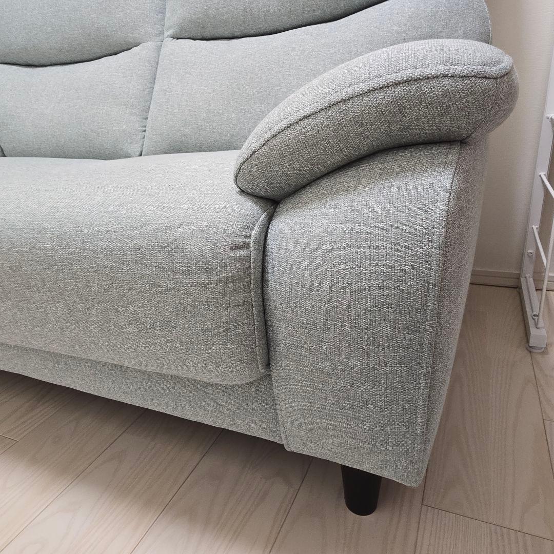 【美品】ニトリ 2人掛けソファ ライトグリーン MK02 KD LGR