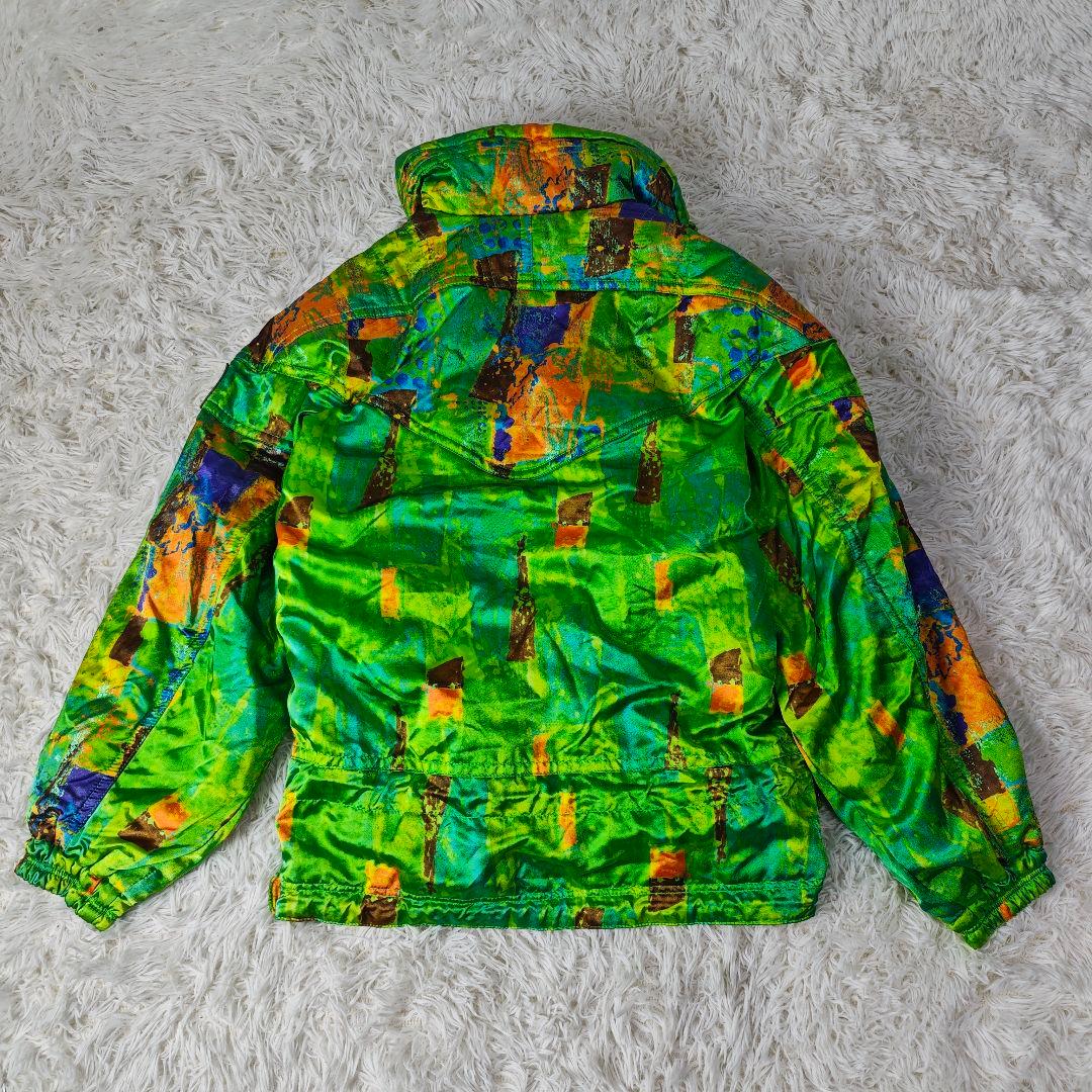 【美品】GOLDWIN 90s 総柄アノラック 中綿ジャケット 緑　メンズL
