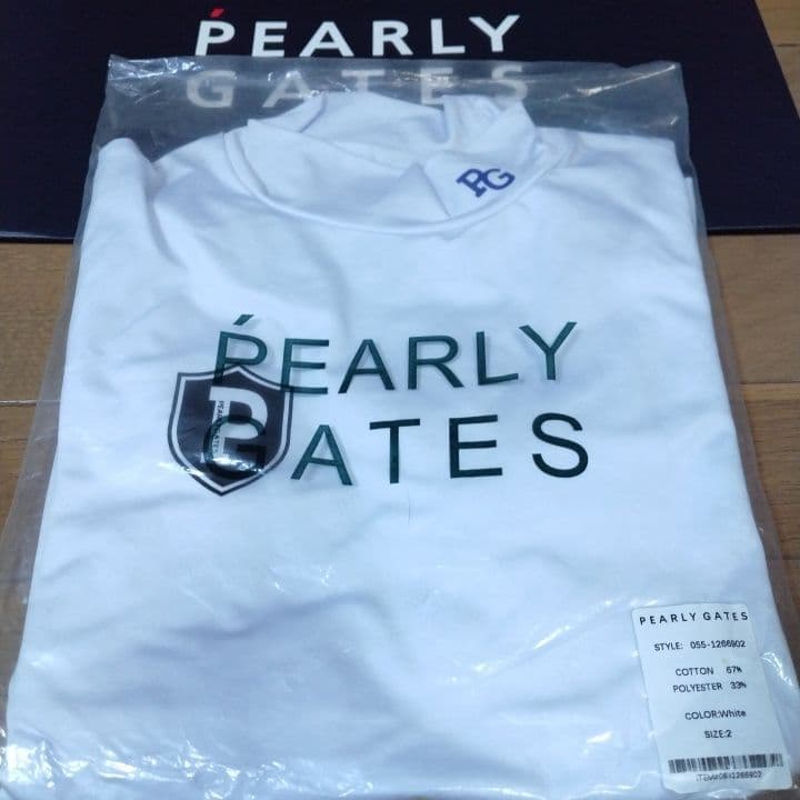 ⭐新品未使用⭐パーリーゲイツ⭐長袖モック⭐白⭐L⭐