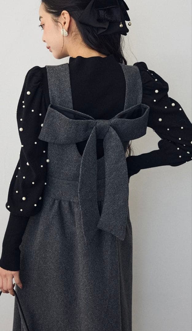 Frene 前後2wayバックリボンボックスシルエットジャンスカ