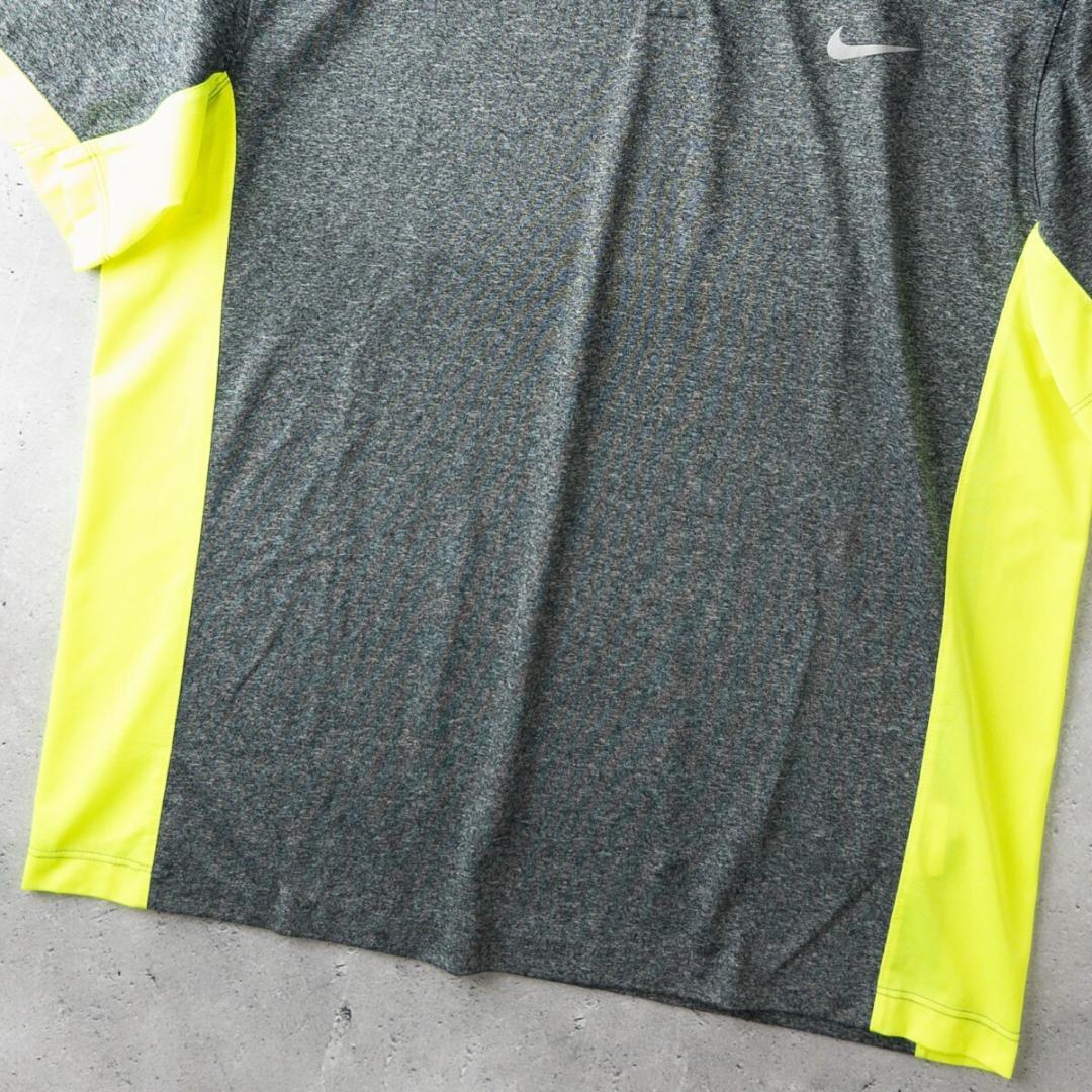 美品 ナイキゴルフ Dri-FIT ポロシャツ XL グレー メッシュ速乾