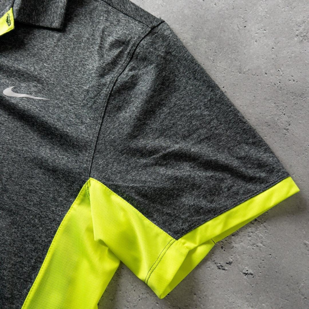 美品 ナイキゴルフ Dri-FIT ポロシャツ XL グレー メッシュ速乾