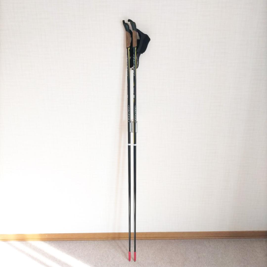 YOKO ヨーコ クロスカントリースキー用ポール 152cm ブラック イエロー