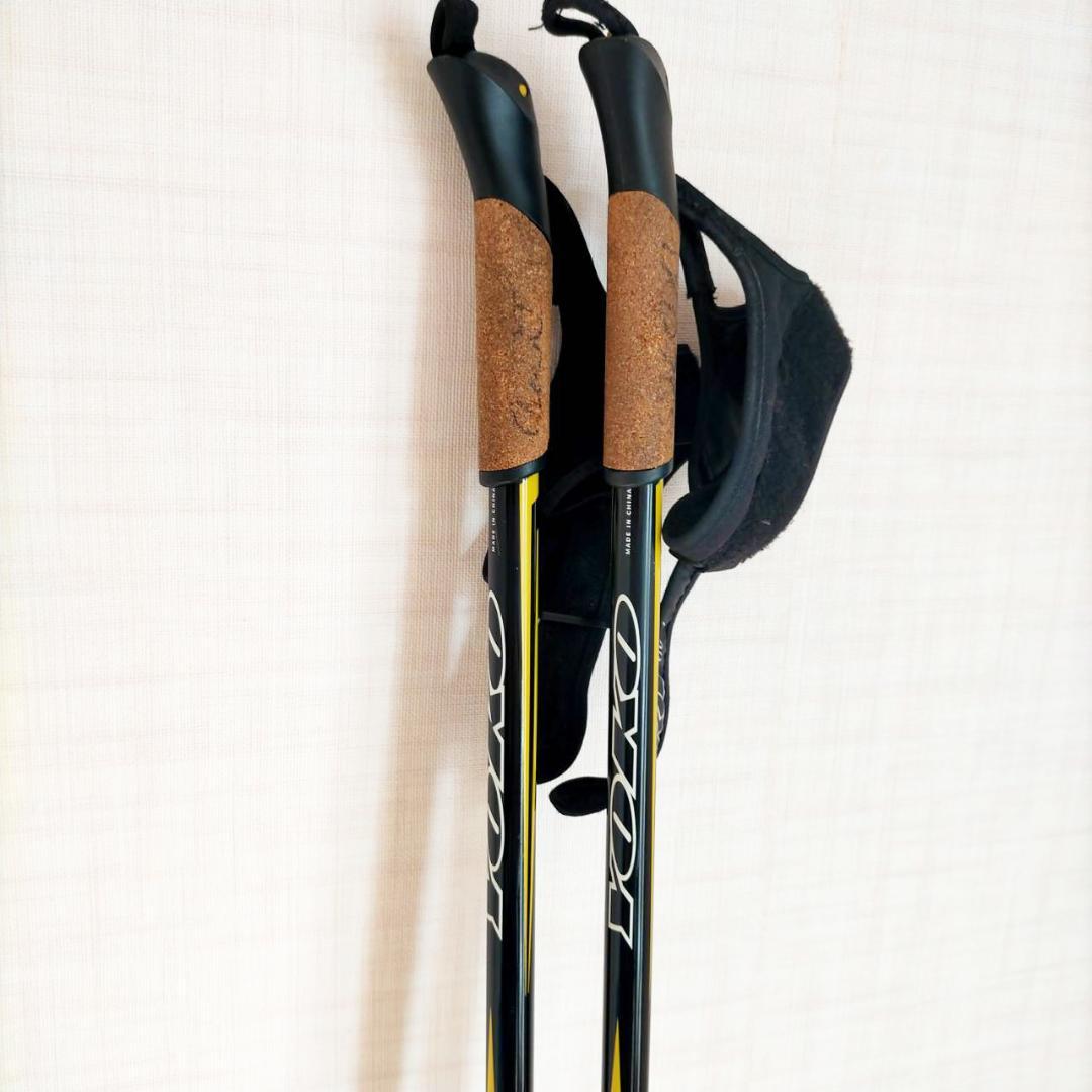 YOKO ヨーコ クロスカントリースキー用ポール 152cm ブラック イエロー