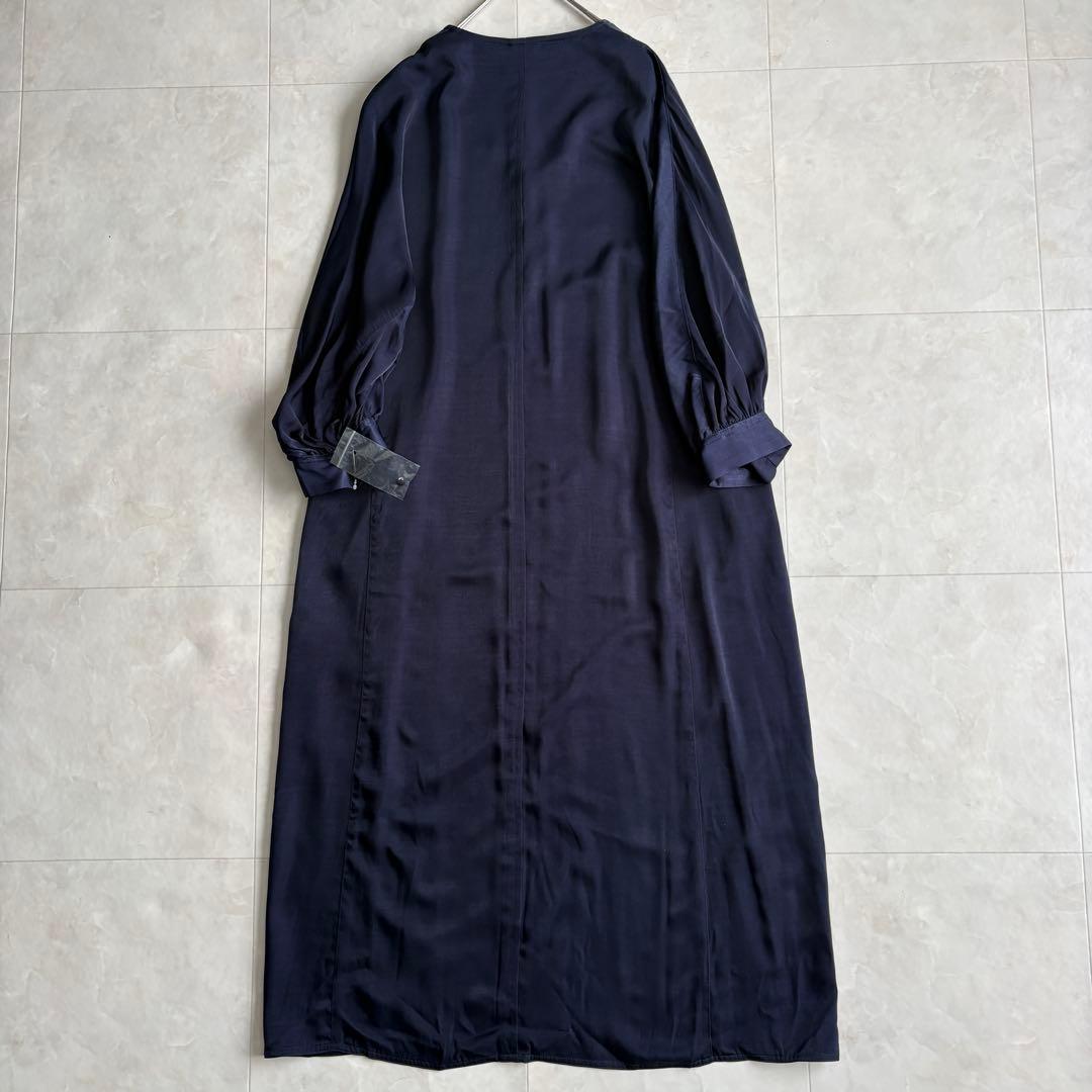 美品✨KURASHI&Trips セミフォーマルドレス 紺M ロング ワンピース