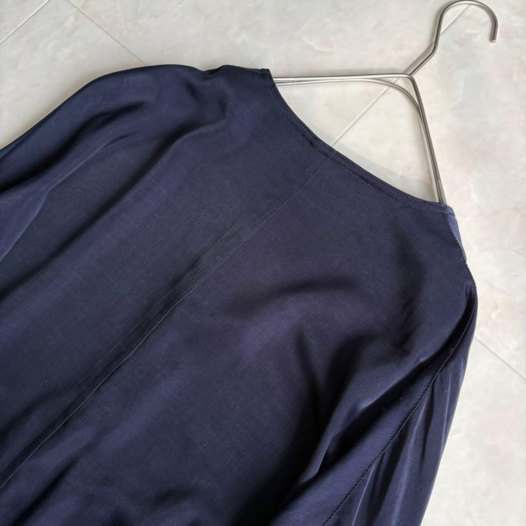 美品✨KURASHI&Trips セミフォーマルドレス 紺M ロング ワンピース