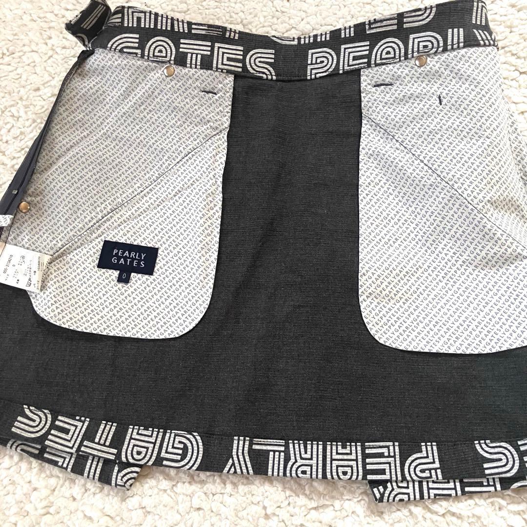 【新品タグ付】 PEARLY GATES パーリーゲイツ　ロゴ　スカート　グレー