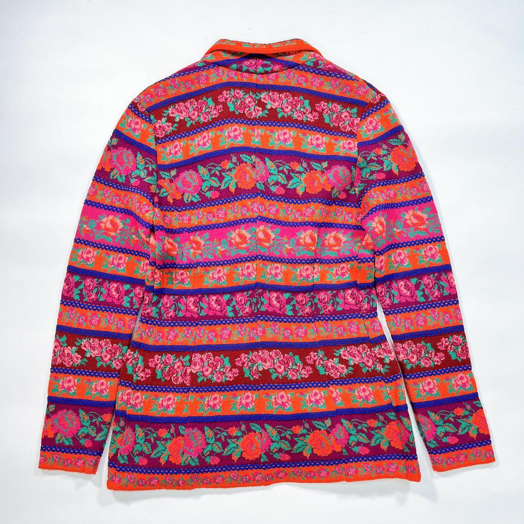 KENZO JUNGLE 花柄 ニットジャケット カーディガン ヴィンテージ M