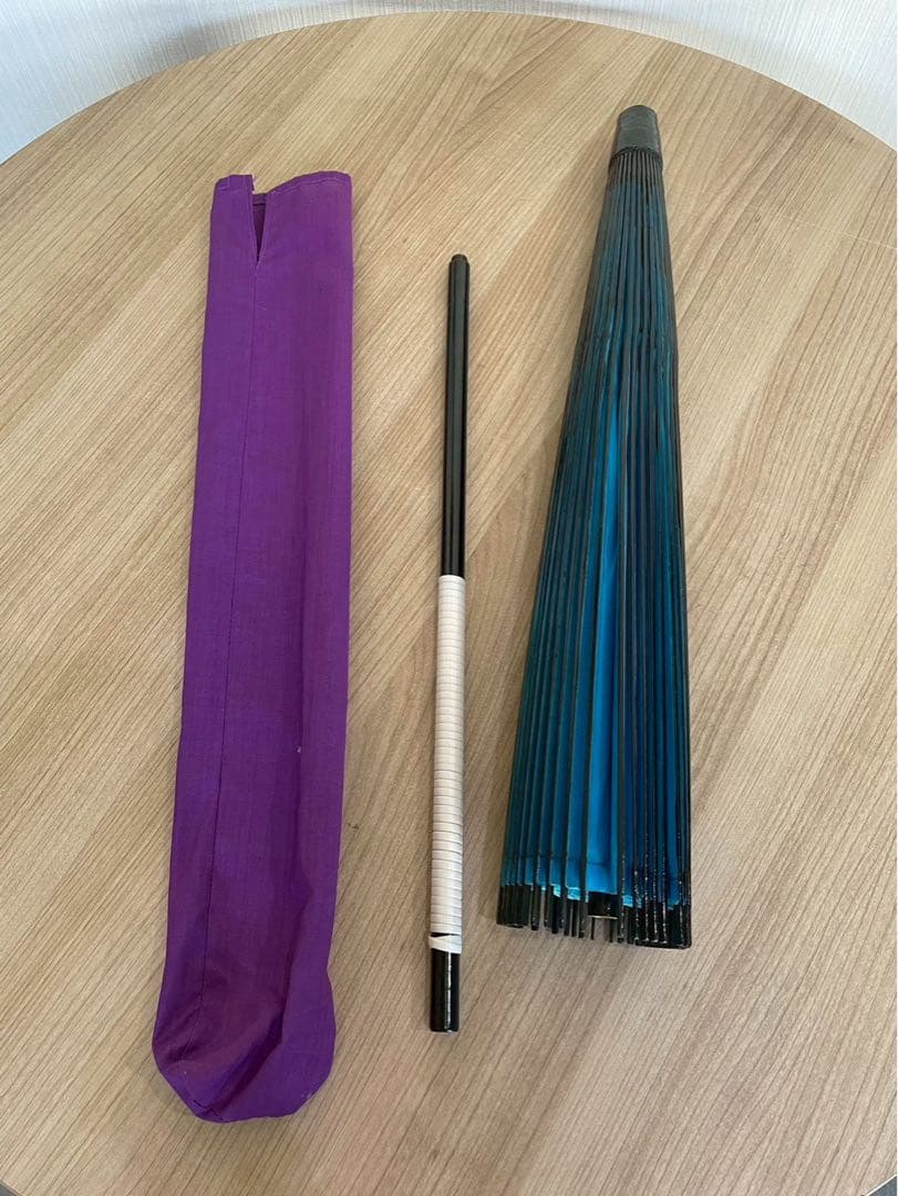 稽古用絹傘　舞踊傘　組み立て式　日本舞踊　青
