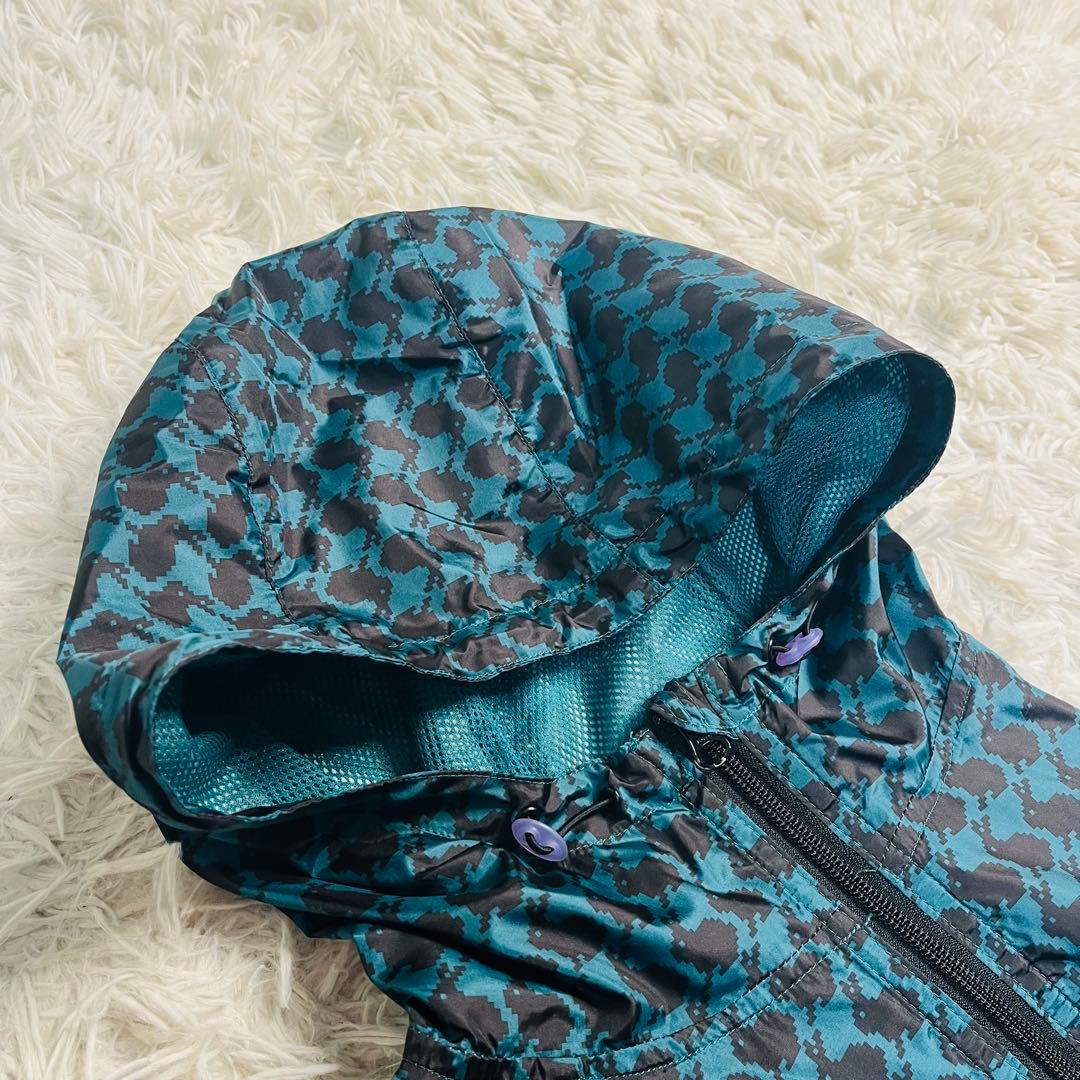 JACK BUNNY!! ラビット総柄千鳥 ナイロンジャケット 刺繍ロゴ 5 緑