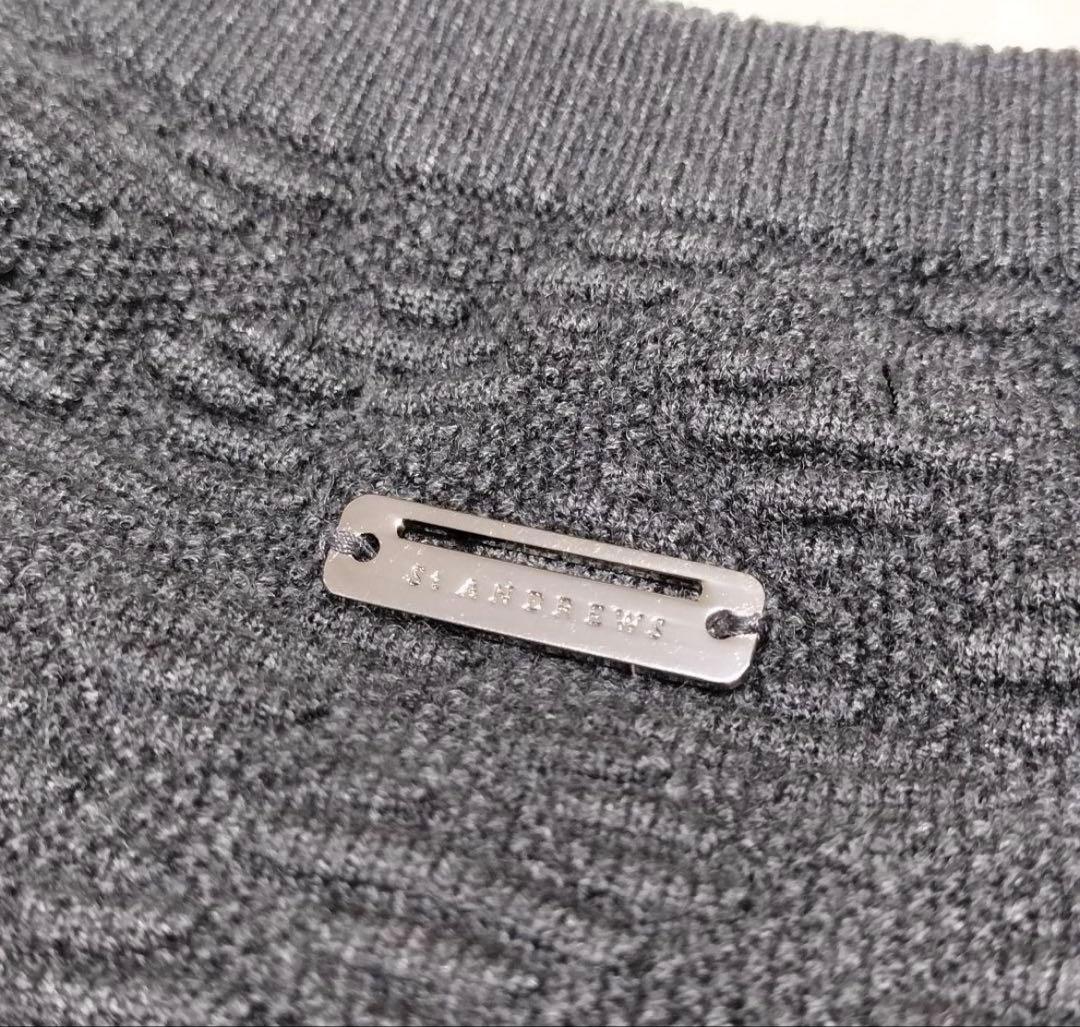 St ANDREWS セーター・トレーナー ロゴ刺繍 ロゴプレート 長袖 LL