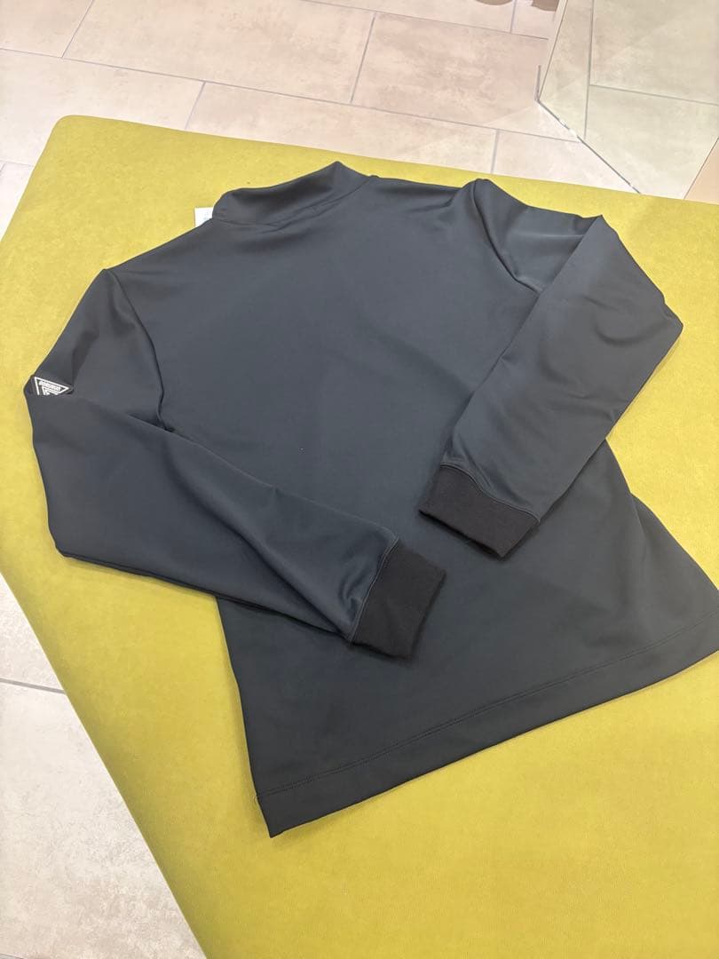 GORURUN レディース ロゴプリント モックネックT