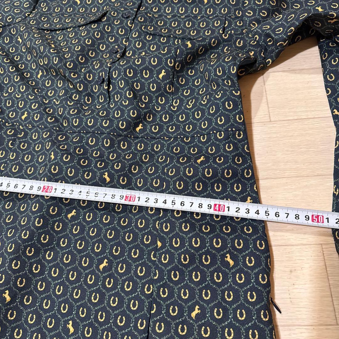 EIMI GOLF 馬蹄と動物柄の長袖ワンピース