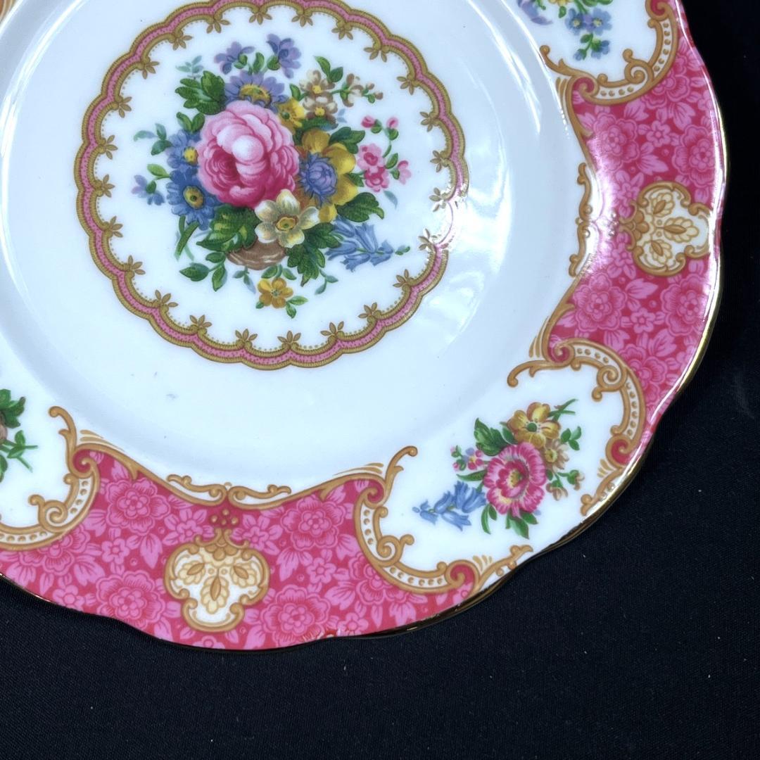 ロイヤルアルバート、レディカーライル18cm ケーキ皿5枚　未使用保管品　箱傷有