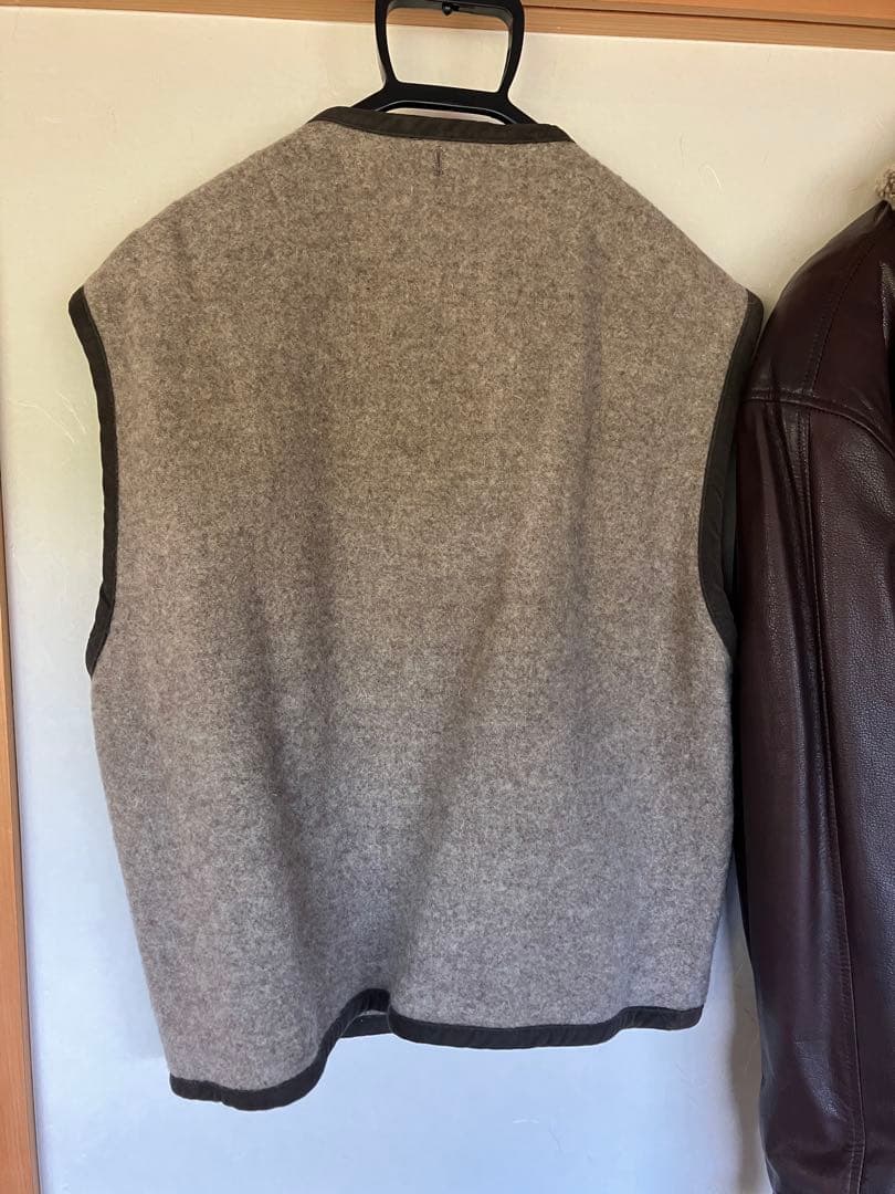 d*9様 BALLY ブラウン レザージャケット ボア襟　イタリア製