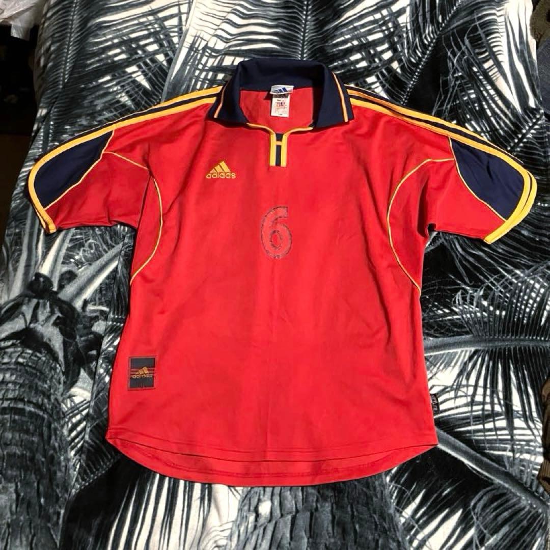 00s ビンテージ スペイン代表 adidas イエロ ユニフォーム 万国旗タグ