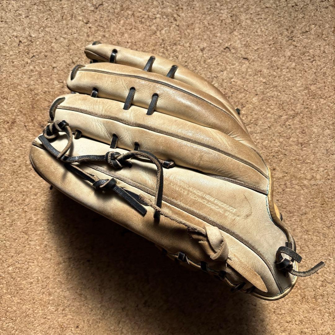 ザナックス　一般硬式　外野手用　グローブ　クリームブラウン×ブラック