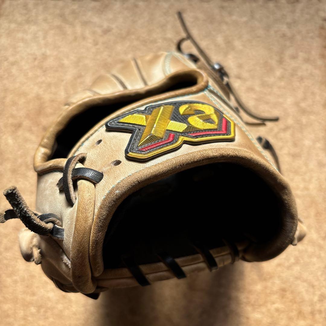 ザナックス　一般硬式　外野手用　グローブ　クリームブラウン×ブラック