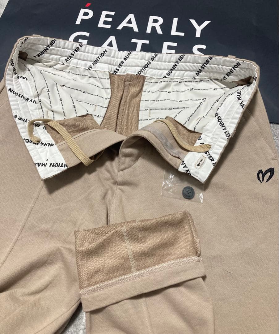 新品 パーリーゲイツ マスターバニー レーヨン裏毛ストレッチパンツ(5)サイズL